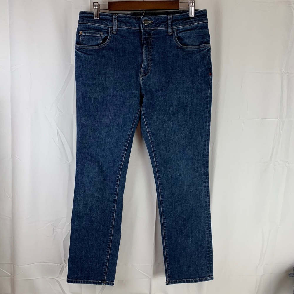 Warp + Weft Amsterdam Slim Jeans Mens 34x30 Midnight Blue Stretch Denim